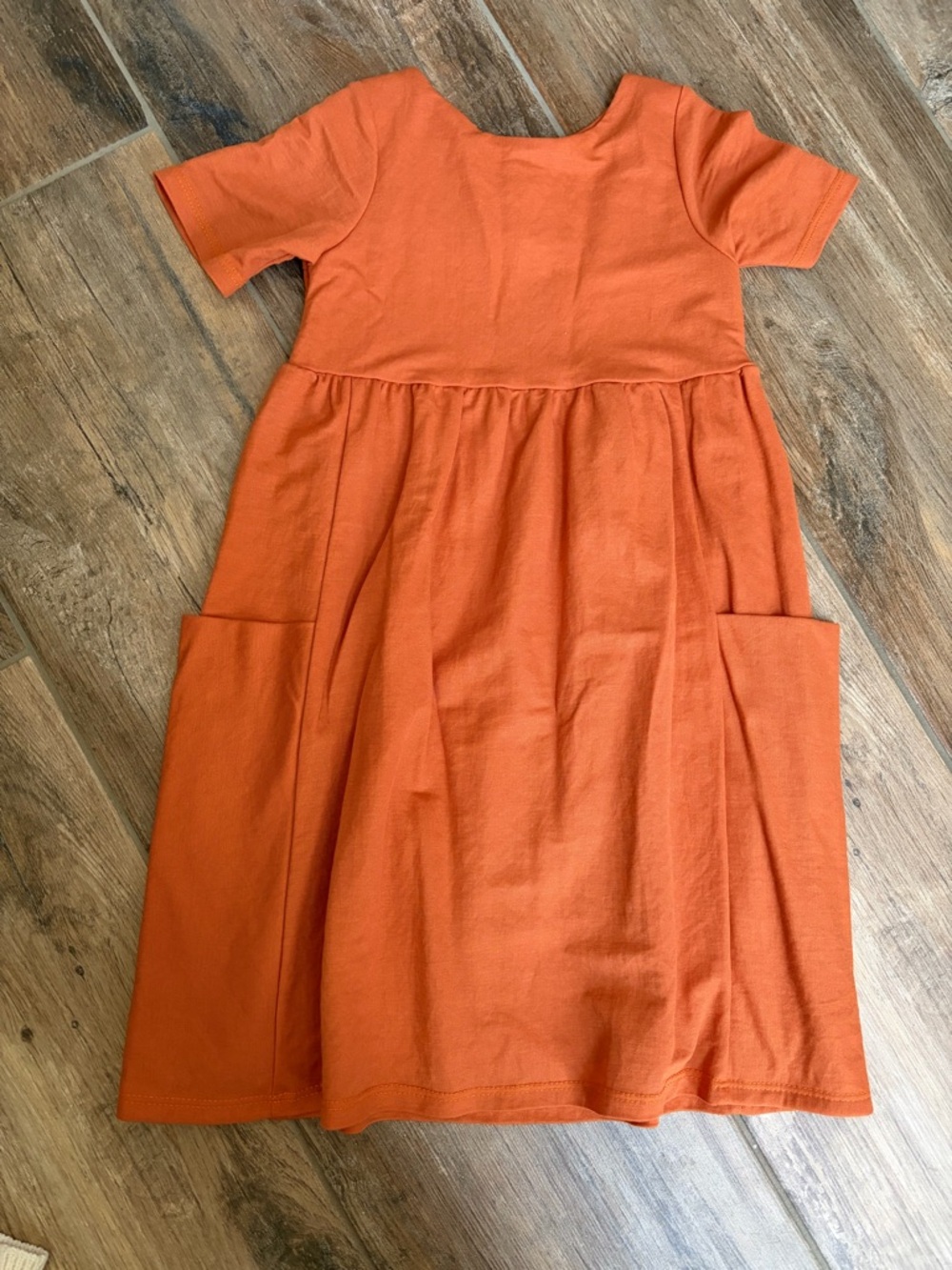 Remie Girl Orange Pocket Dress